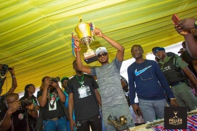 Shina Peller lifting the Cup at the Peller Unity Cup 2017 Grand Finale