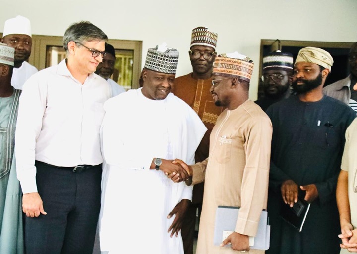 L-R - Arshish Khanna, World Bank Practice Manager, West Africa; Alh Usman Kadafur, Borno State Dep Gov; Abba Abubakar Aliyu MD REA & Olufemi Akinyelere, Head of Nigeria Electrification Project